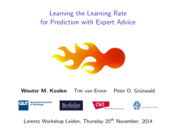 Learning the Learning Rate for Prediction with