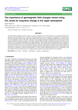 The importance of geomagnetic field changes versus rising CO2
