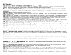 Biology Standards 2016