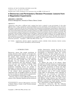 e-democracy and participatory decision processes