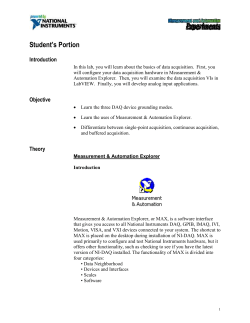 Data Acquisition Fundamentals