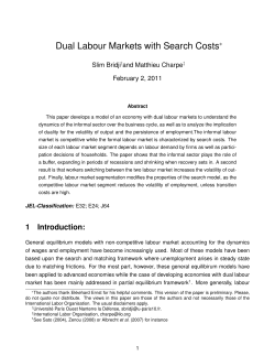 Dual Labour Markets with Search Costs