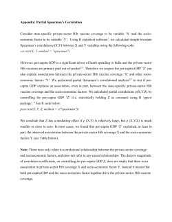 Partial Spearman`s Correlation Consider state-specific