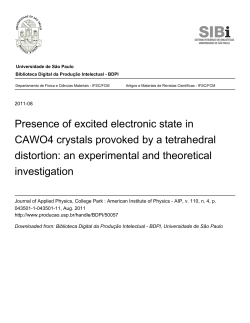 Presence of excited electronic state in CAWO4 crystals