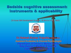 Bedside cognitive assesment in elderly 1 dec 15