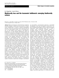 Biodiversity loss and the taxonomic bottleneck