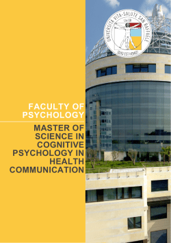 faculty of psychology master of science in cognitive psychology in