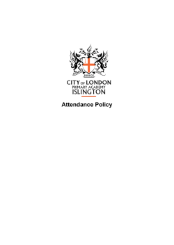 Attendance Policy - City of London Primary Academy Islington
