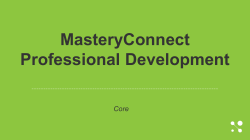 Core MasteryConnect Professional Development