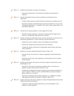 BIO.A.1.1 Explain the characteristics common to all organisms