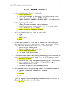 Exam 1 Review Session #3
