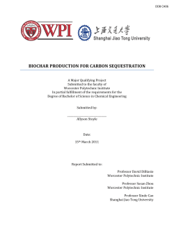 biochar production for carbon sequestration