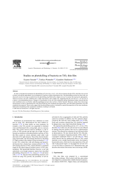 photo killing of bacteria on TiO2