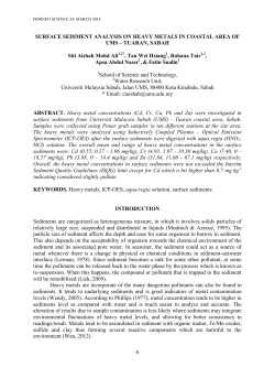 6 SURFACE SEDIMENT ANALYSIS ON HEAVY