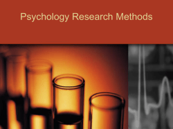 Psychology Research Methods