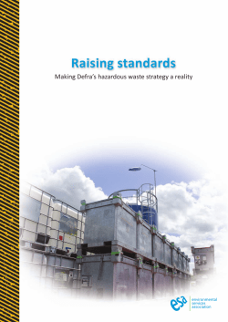 Making Defra`s hazardous waste strategy a reality