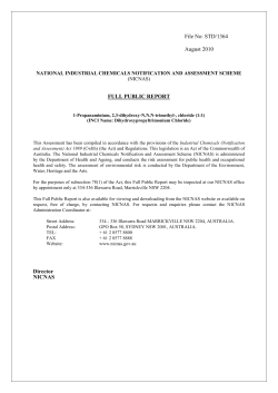 Appendix C: Environmental Fate and Ecotoxicological