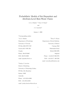 Probabilistic Models of Set-Dependent and Attribute