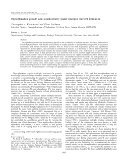 Phytoplankton growth and stoichiometry under multiple nutrient