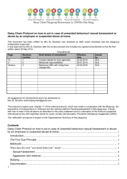 Daisy Chain Protocol on how to act in case of unwanted behaviour