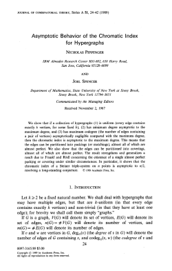 Asymptotic Behavior of the Chromatic Index for