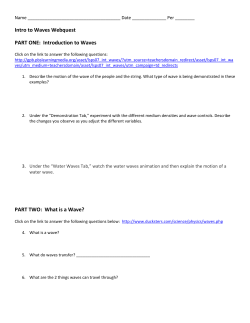 Introduction to Waves Webquest
