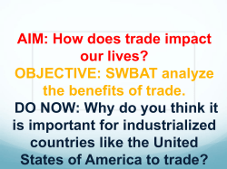 Patterns of production and trade are based upon differences in