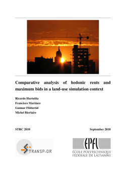 Comparative analysis of hedonic rents and maximum bids in a land