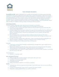 Green Champion Description - Maine Development Foundation