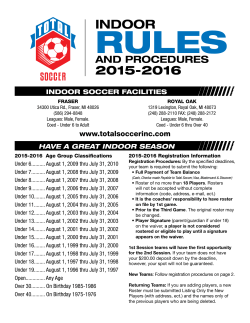 Rule Book - Total Soccer