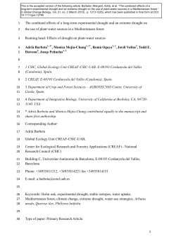 The combined effects of a long-term experimental drought and an