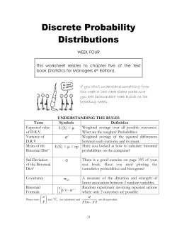 Discrete Probability Distributions