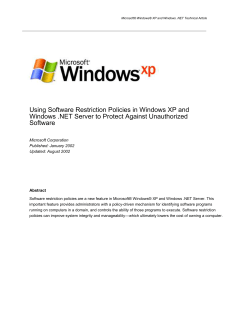 Software Restriction Policy Options