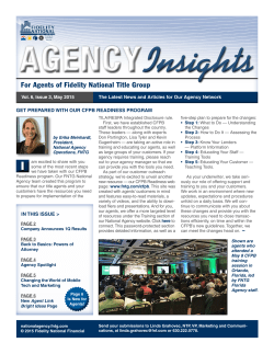 For Agents of Fidelity National Title Group