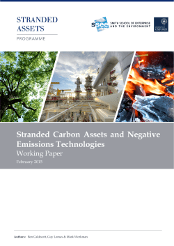 Stranded Carbon Assets and Negative Emissions Technologies