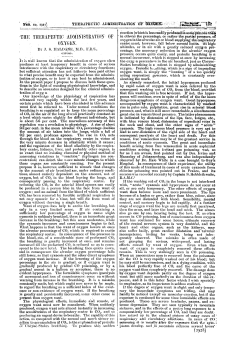 The therapeutic administration of oxygen.