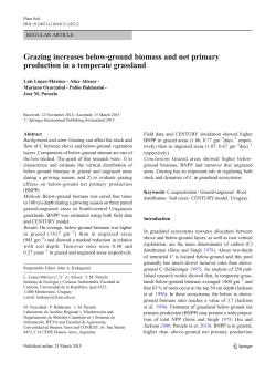 Grazing increases below-ground biomass and net primary