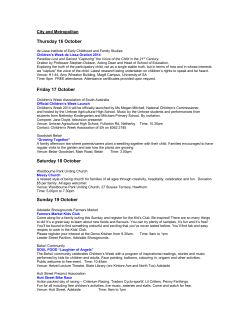 program of activities