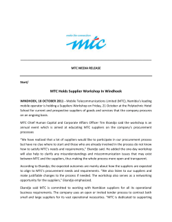 MTC Holds Supplier Workshop In Windhoek