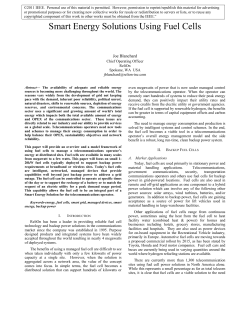 Smart Energy Solutions Using Fuel Cells