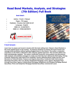 Read Bond Markets, Analysis, and Strategies (7th
