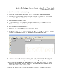 Quick Technique for Applique using True Type Fonts