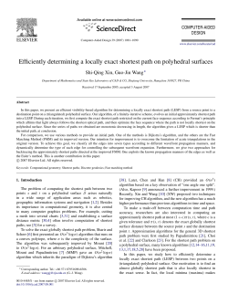 Efficiently determining a locally exact shortest path on polyhedral
