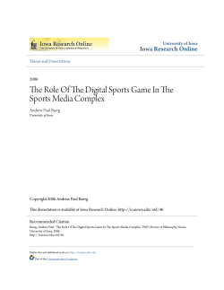 The Role Of The Digital Sports Game In The Sports Media Complex