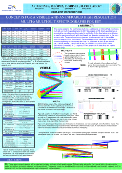 CONCEPTS FOR A VISIBLE AND AN INFRARED HIGH