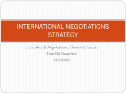 international negotiations strategy
