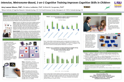Intensive, Metronome-Based, 1-on-1 Cognitive Training Improves