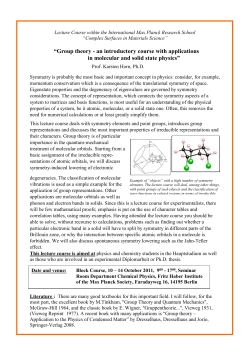 Fachbereich Physik KVV SS 1998 - Max-Planck