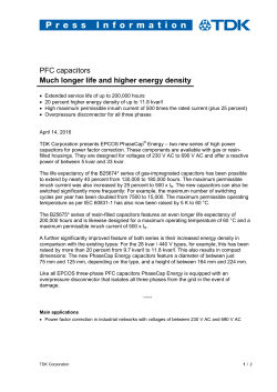 Press Information: PFC capacitors