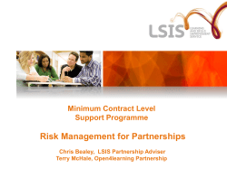 Identifying partnership risks
